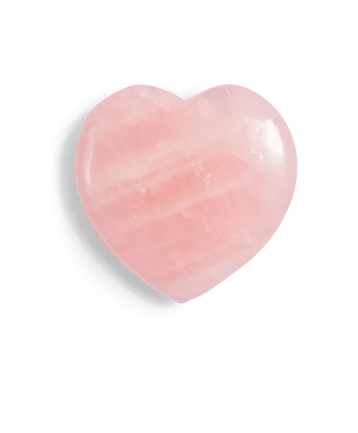 Rose Quartz love heart stone close-up detail